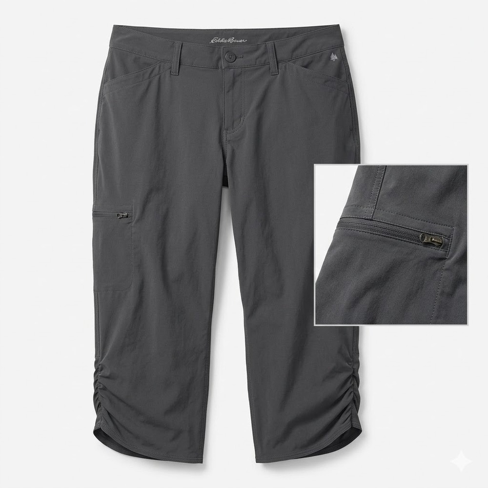 Eddie Bauer Women's Cargo Pants Size 12  L Sweat wicking Capris